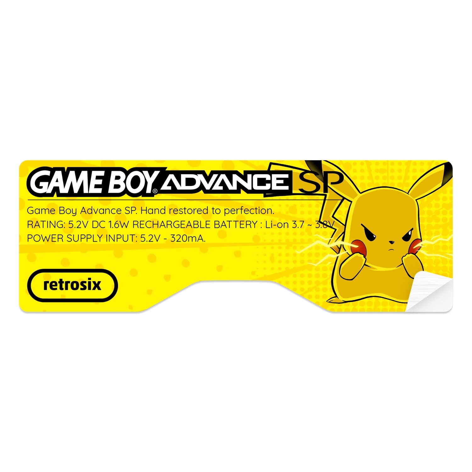 Game Boy Advance SP Sticker (Pikachu)