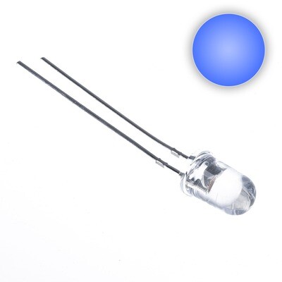 5mm Water Clear LED (Blue)