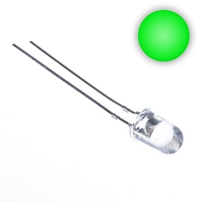 5mm Water Clear LED (Green)