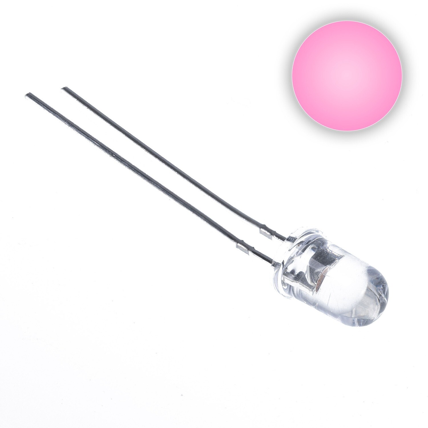 5mm Water Clear LED (Pink)