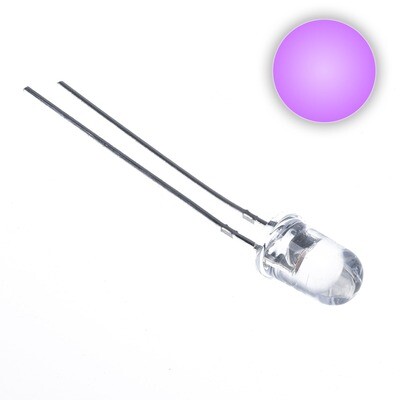 5mm Water Clear LED (Purple UV)