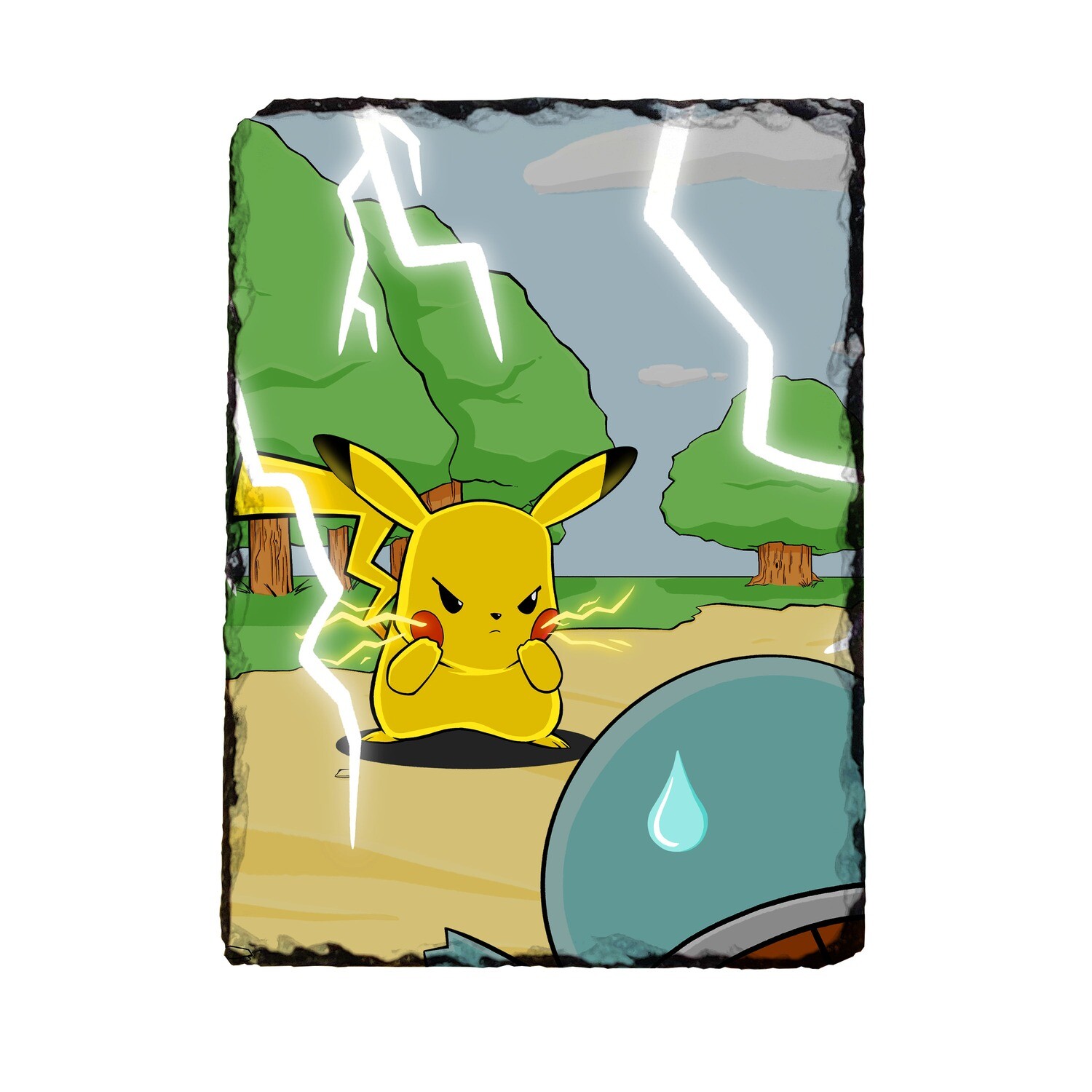 Angry Pikachu Photo Slate