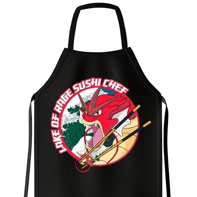 Apron Red Gyarados Sushi Chef
