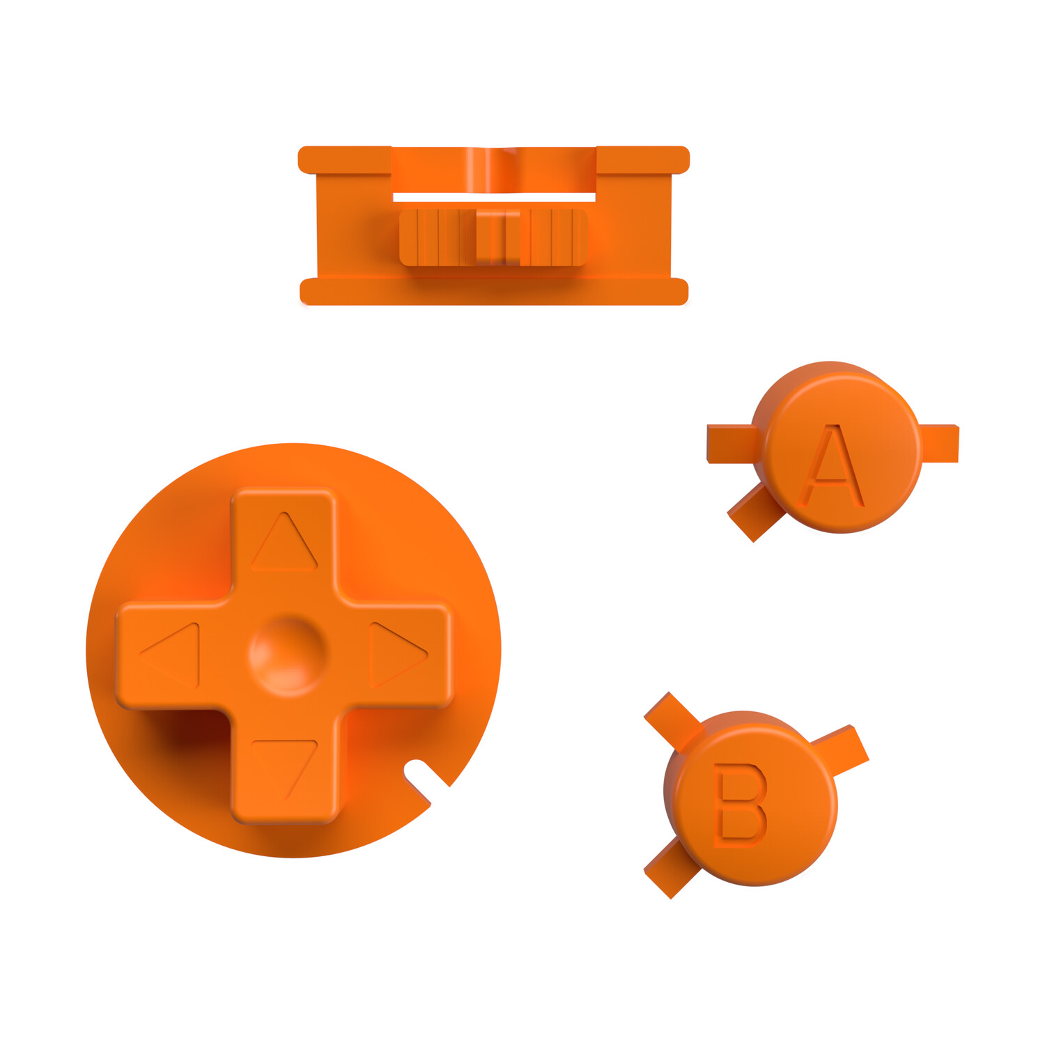 Game Boy Color Buttons (Solid Orange)