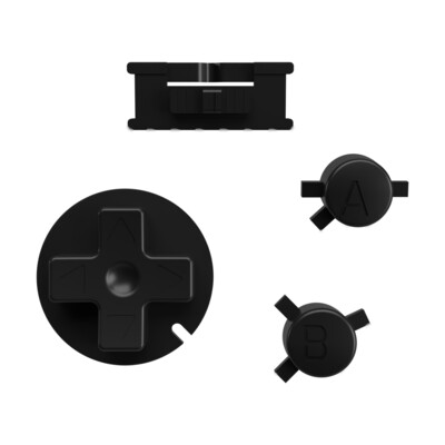 Game Boy Color Buttons (Solid Black)