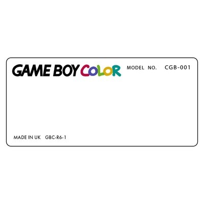 Game Boy Color Stickers & Labels