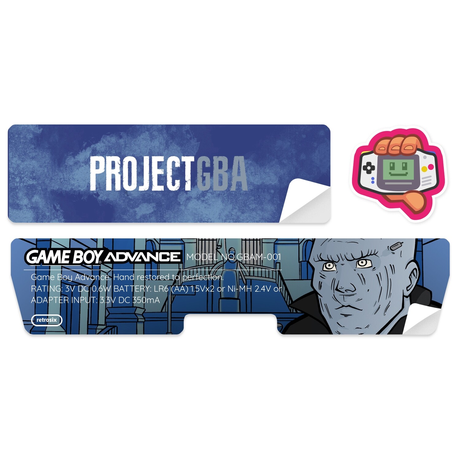 Game Boy Advance Sticker (Mr X RE2)