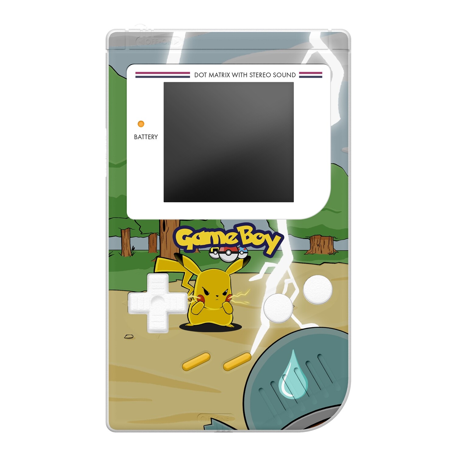 Game Boy Original Console: Prestige Edition (UV Angry Pikachu)