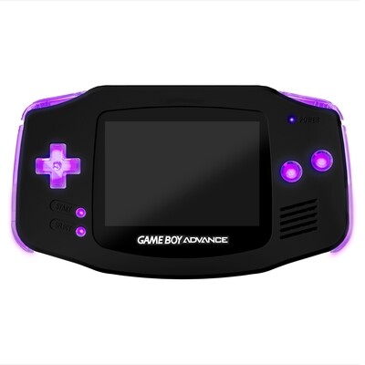 Game Boy Advance Console: Prestige LED Edition (Matt Black Purple)