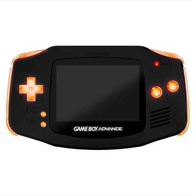 Game Boy Advance Console: Prestige LED Edition (Matt Black Orange)