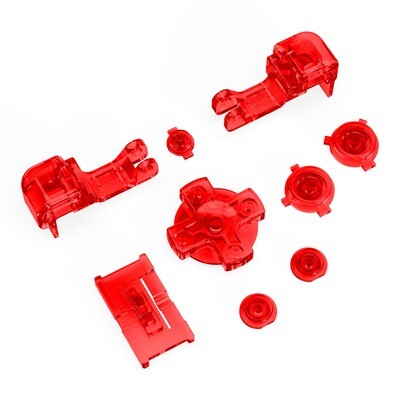 GBA SP Buttons (Clear Red)