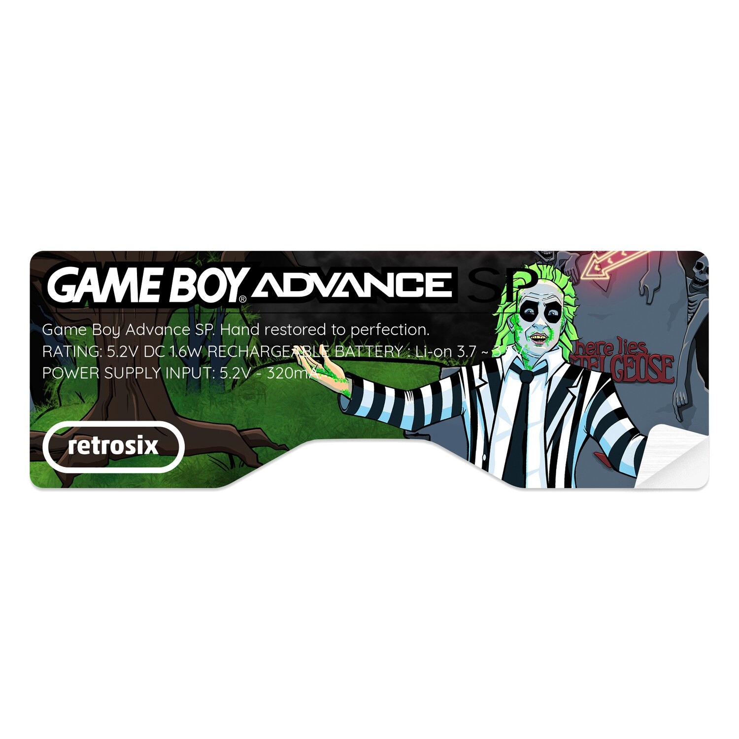 Game Boy Advance SP Sticker (Beetlejuice by JW)