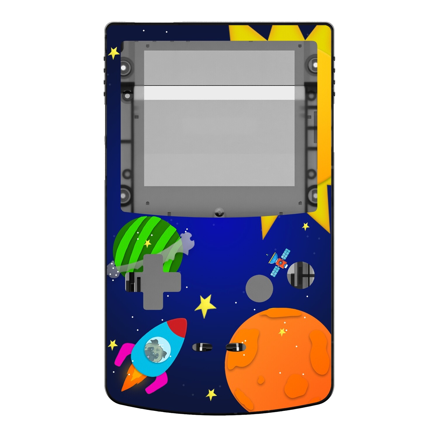 Game Boy Color Printed Shell (Space Race)