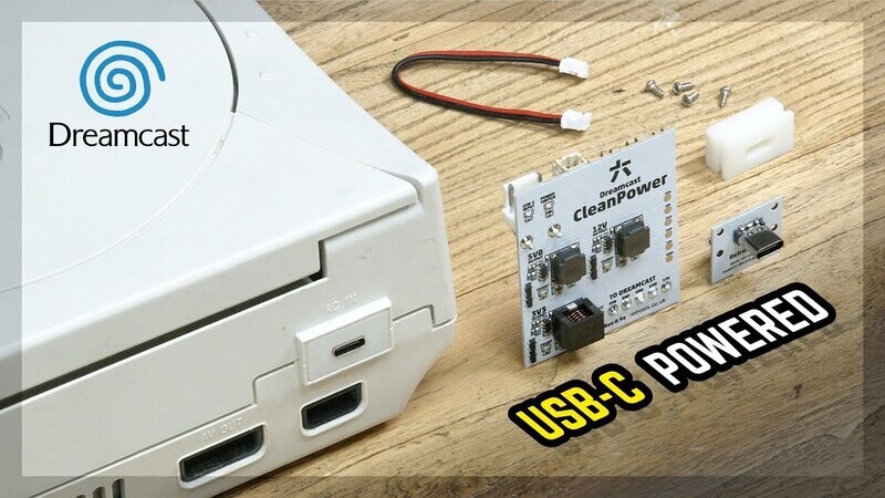 SEGA Dreamcast CleanPower (USB-C Power Mod)
