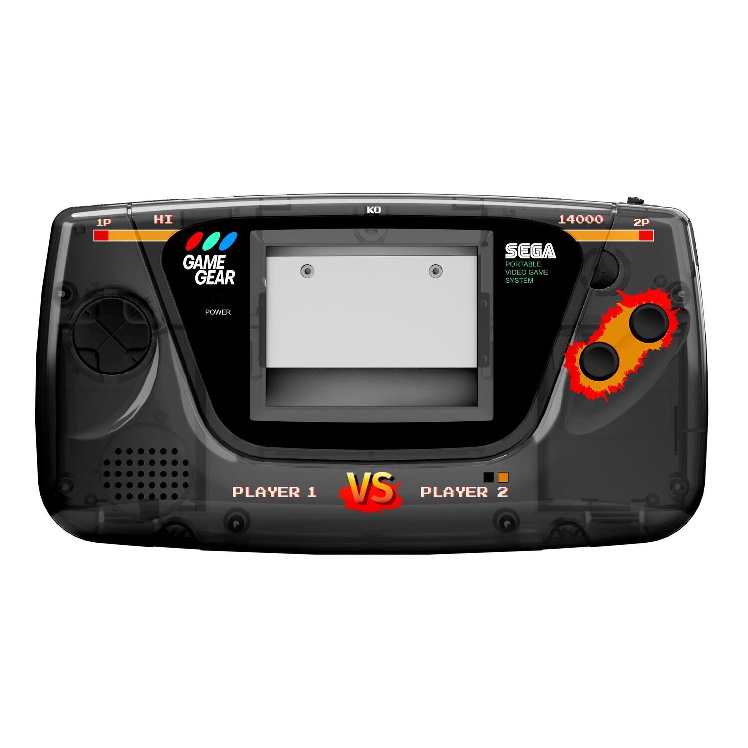 Game Gear Printed Shell (Street Fight Clear Black)