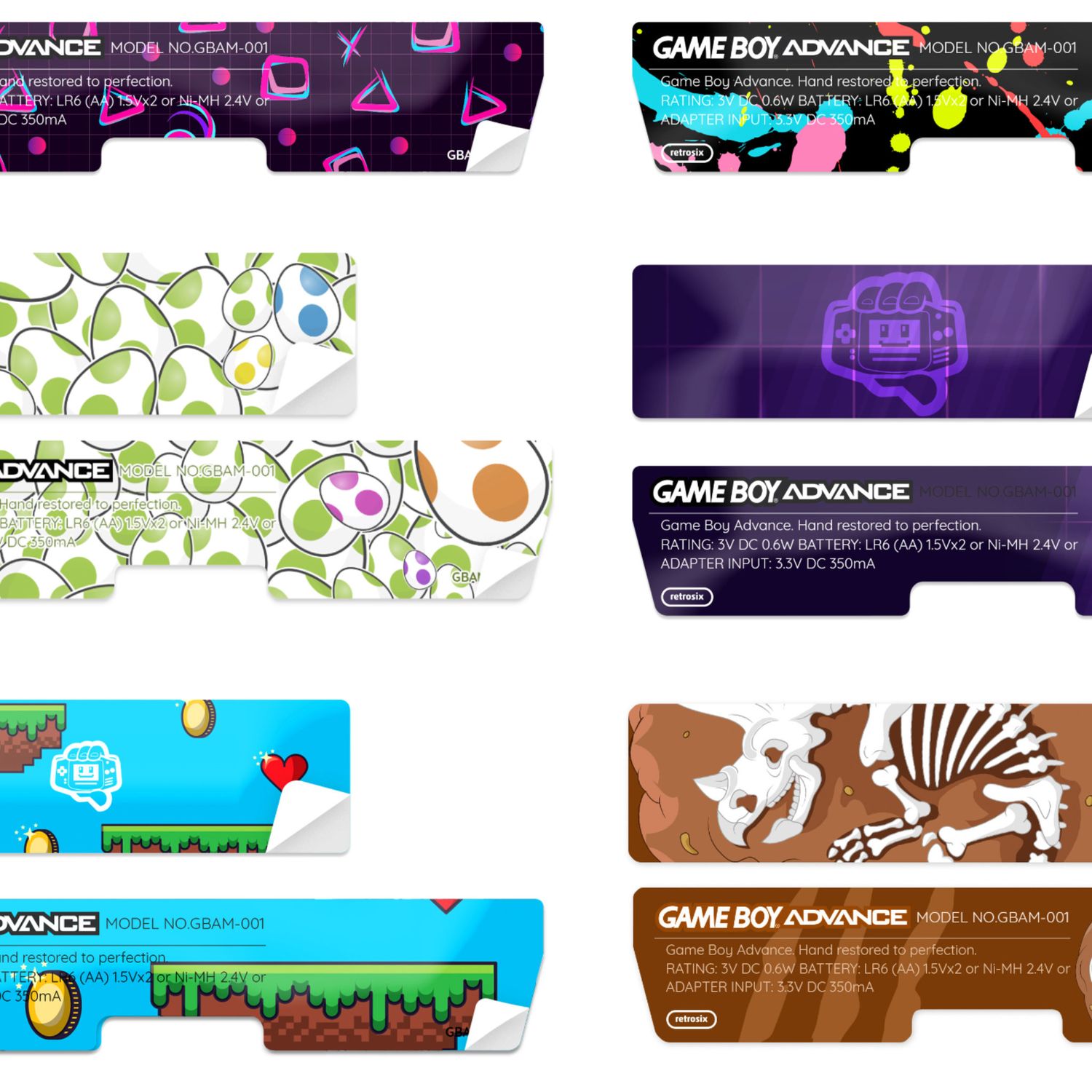Game Boy Advance Stickers