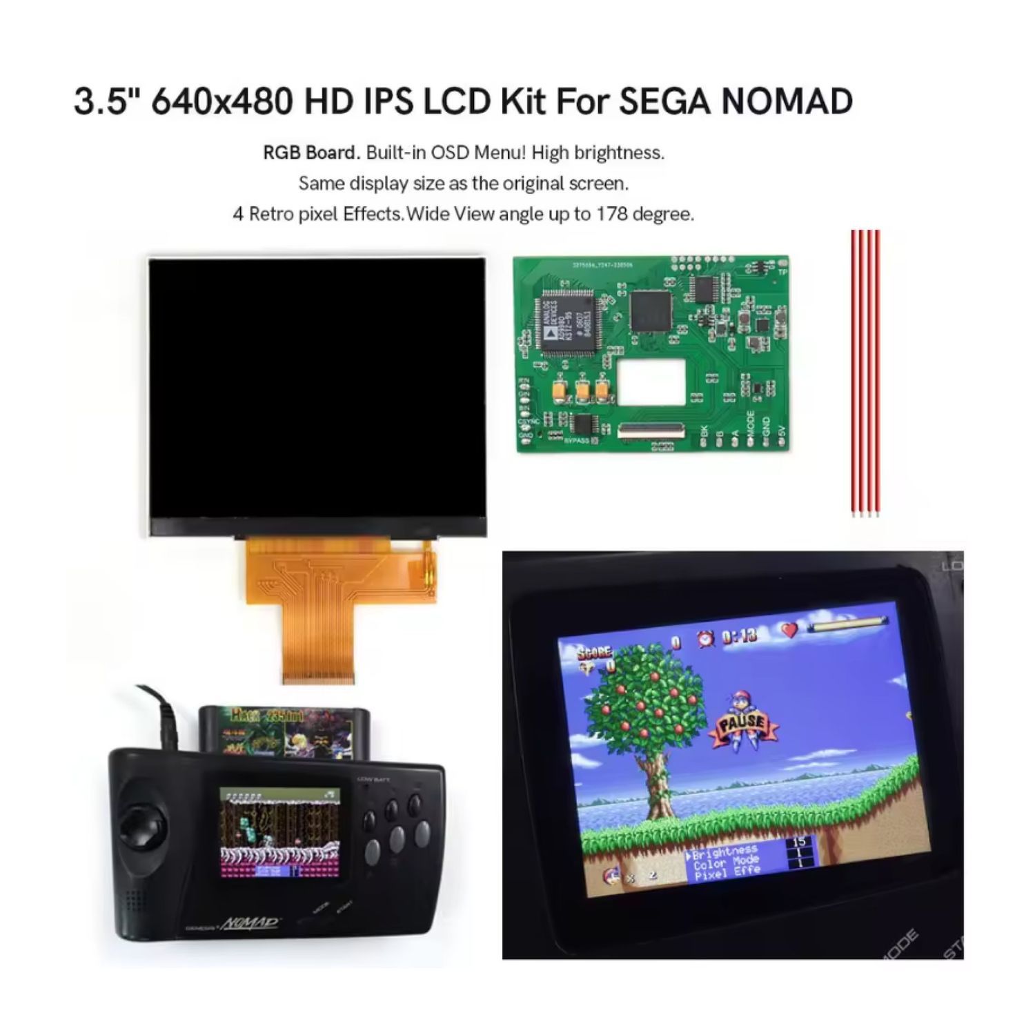 Sega Nomad IPS 3.5&quot; Screen Kit (Hispeedido)