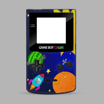 Game Boy Color Printed Shell Kit (Space Race)