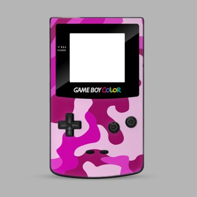 Game Boy Color Printed Shell Kit (Camo Magenta)
