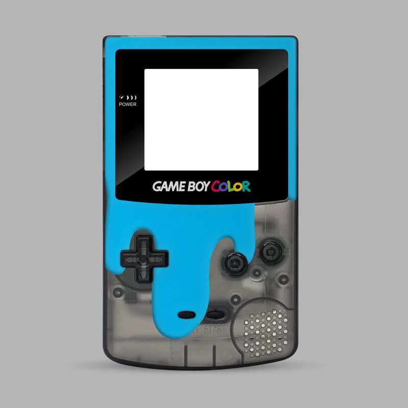 Game Boy Color Printed Shell Kit (Paint Spill Cyan) Game Boy Color Printed Shell Kit (Paint Spill Cyan)