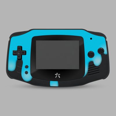 Game Boy Advance Printed Shell Kit (Paint Spill Cyan) Game Boy Advance Printed Shell Kit (Paint Spill Cyan)