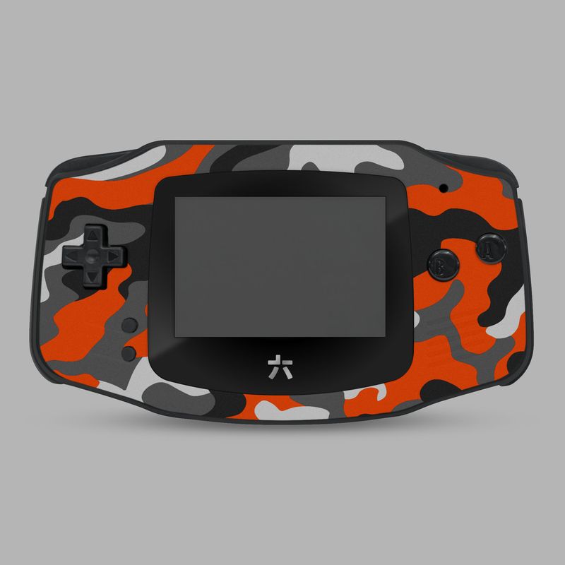 Game Boy Advance Printed Shell Kit (Camo Red Night)