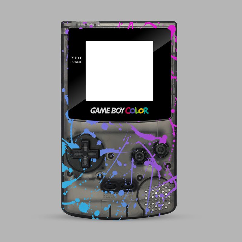 Game Boy Color Printed Shell Kit (Splash Cyan Magenta) Game Boy Color Printed Shell Kit (Splash Cyan Magenta)