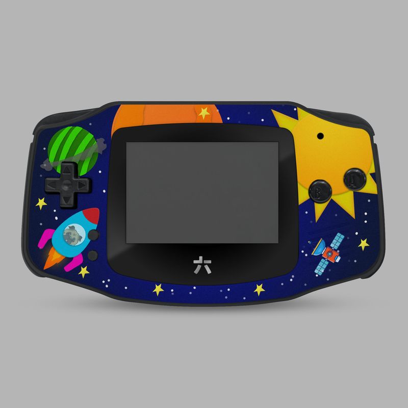 Game Boy Advance Printed Shell Kit (Space Race)