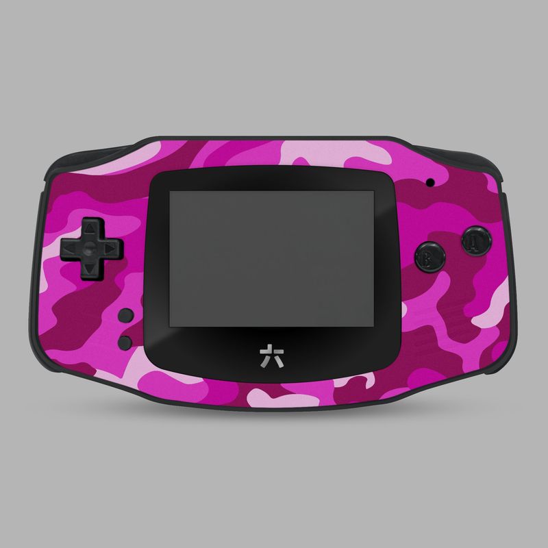 Game Boy Advance Printed Shell Kit (Camo Magenta)