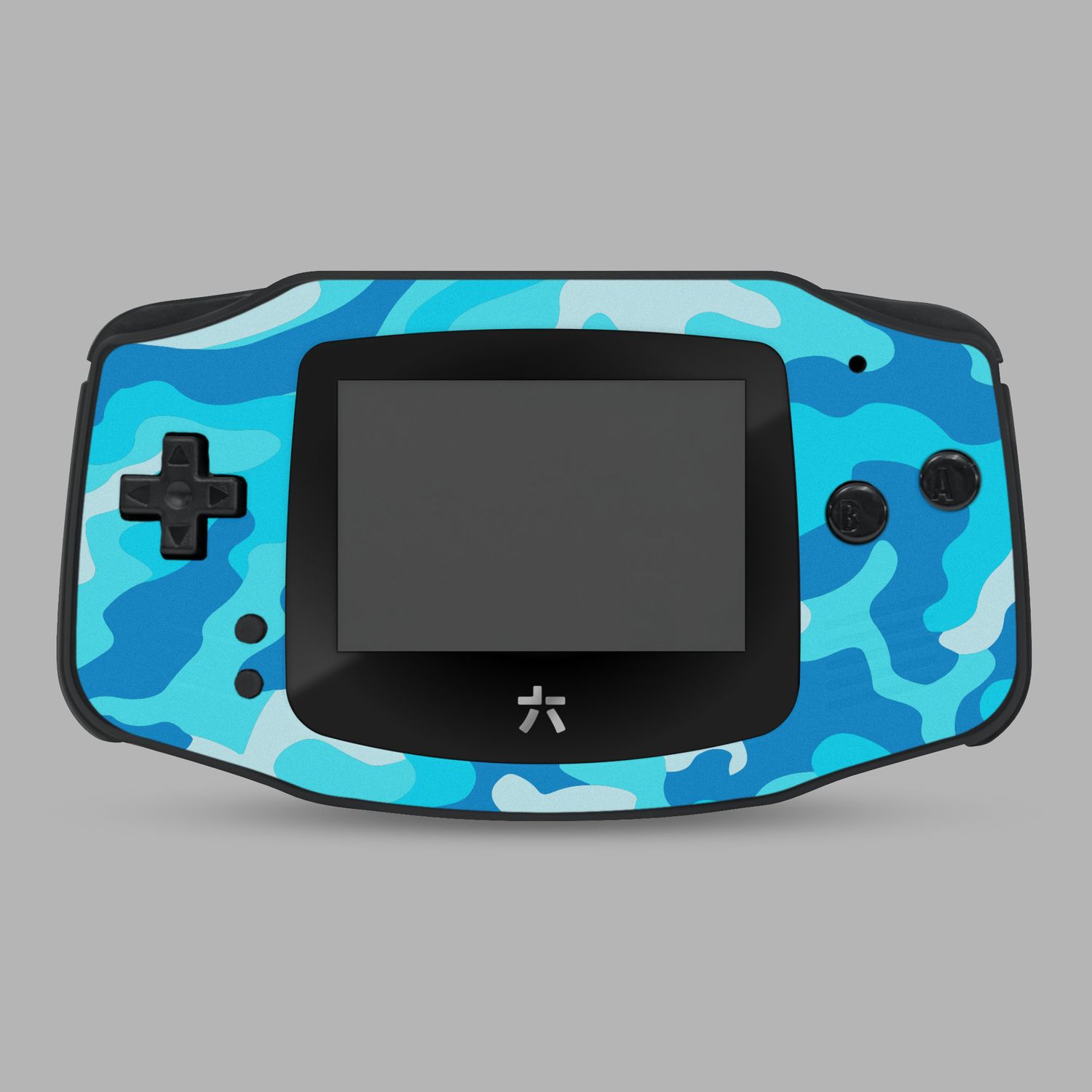 Game Boy Advance Printed Shell Kit (Camo Cyan)