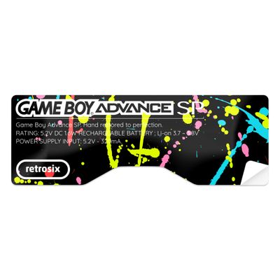 Game Boy Advance Printed SP Sticker (Splash) Game Boy Advance Printed SP Sticker (Splash)