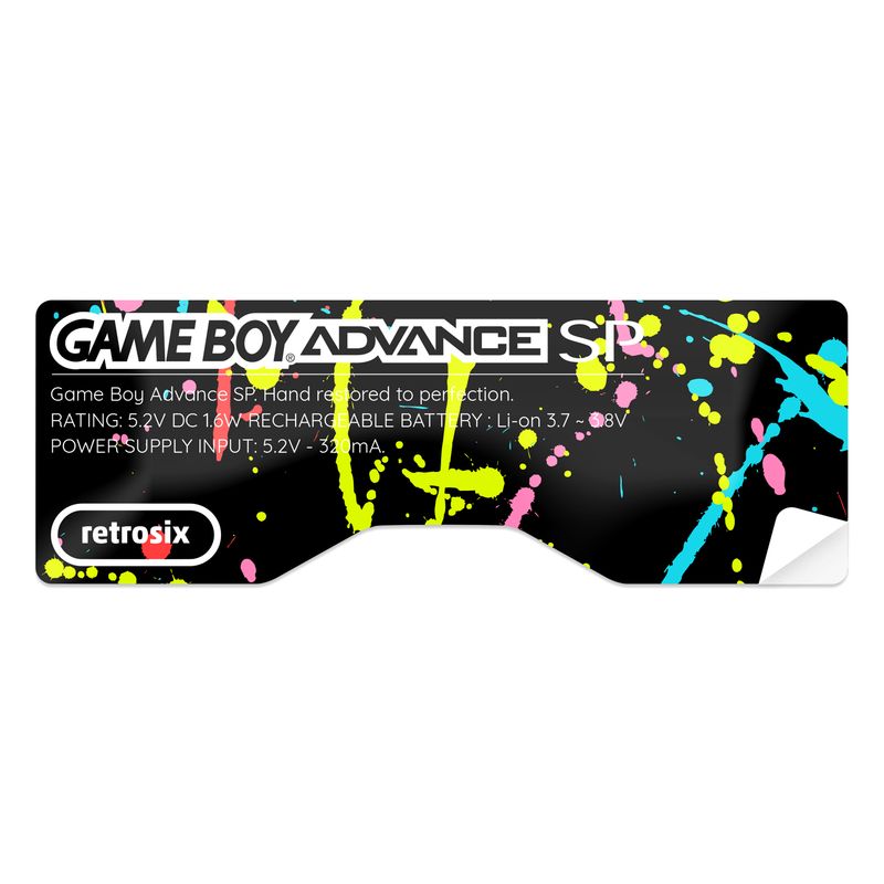 Game Boy Advance Printed SP Sticker (Splash)