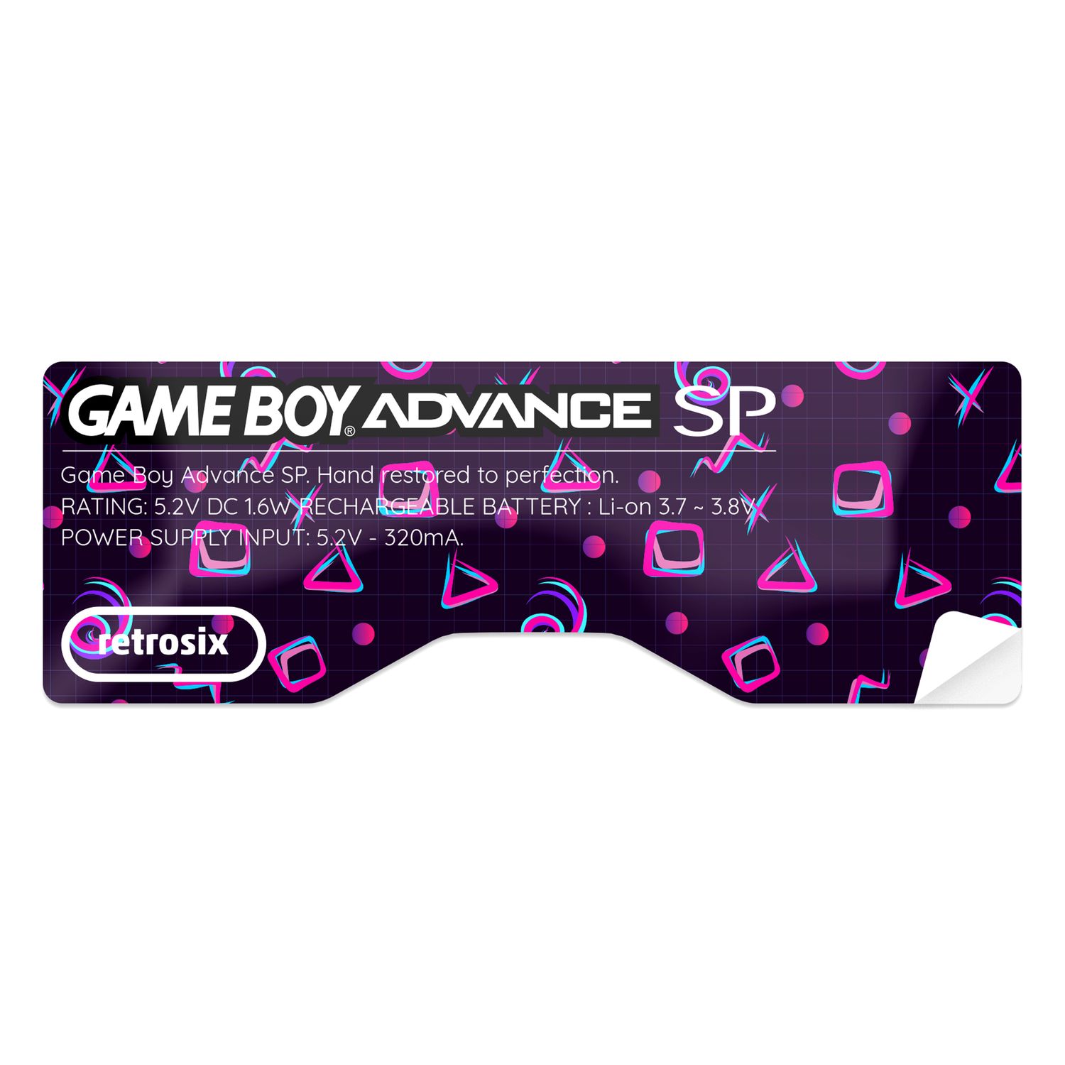 Game Boy Advance Printed SP Sticker (80s Fresh)