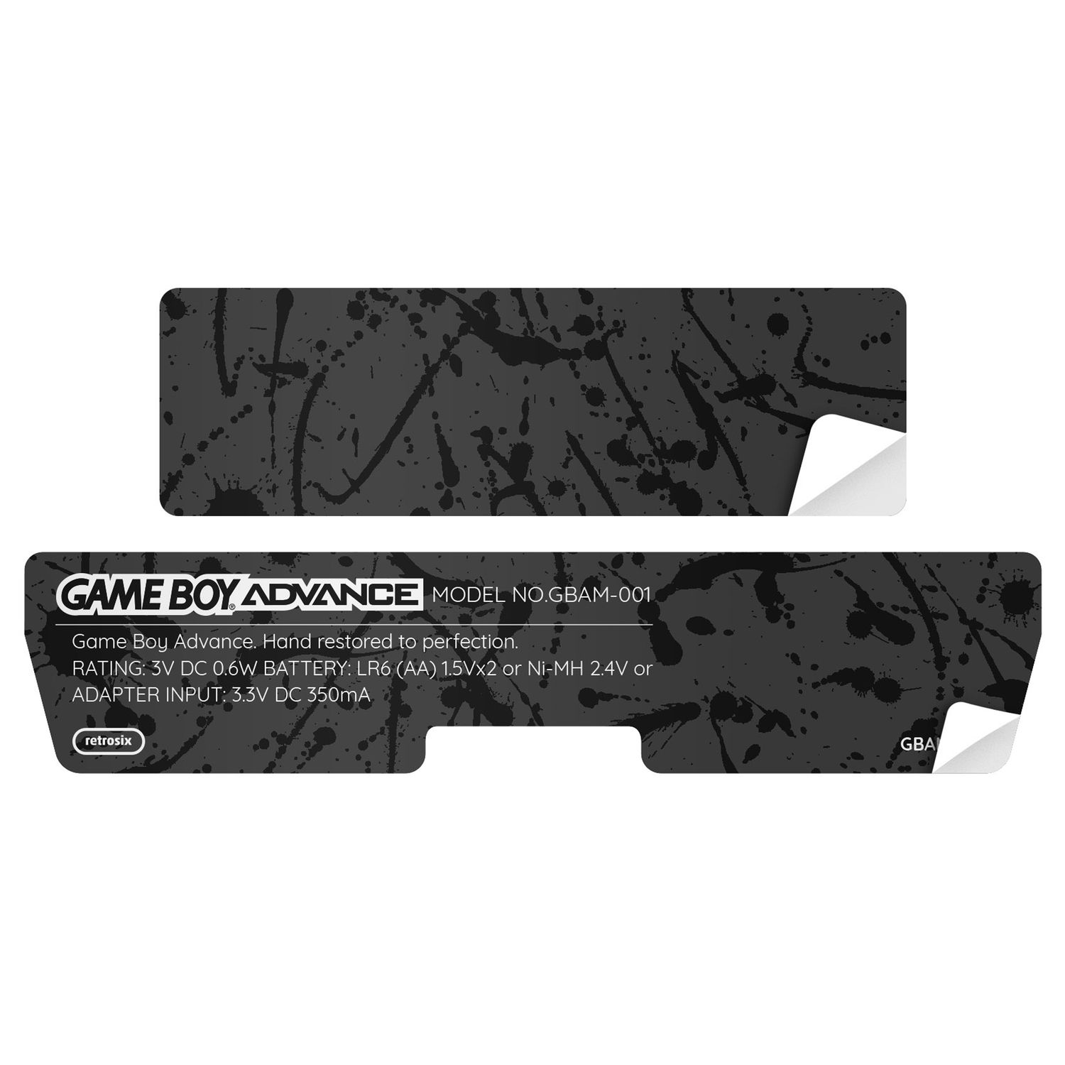 Game Boy Advance Sticker (Splash on Black)