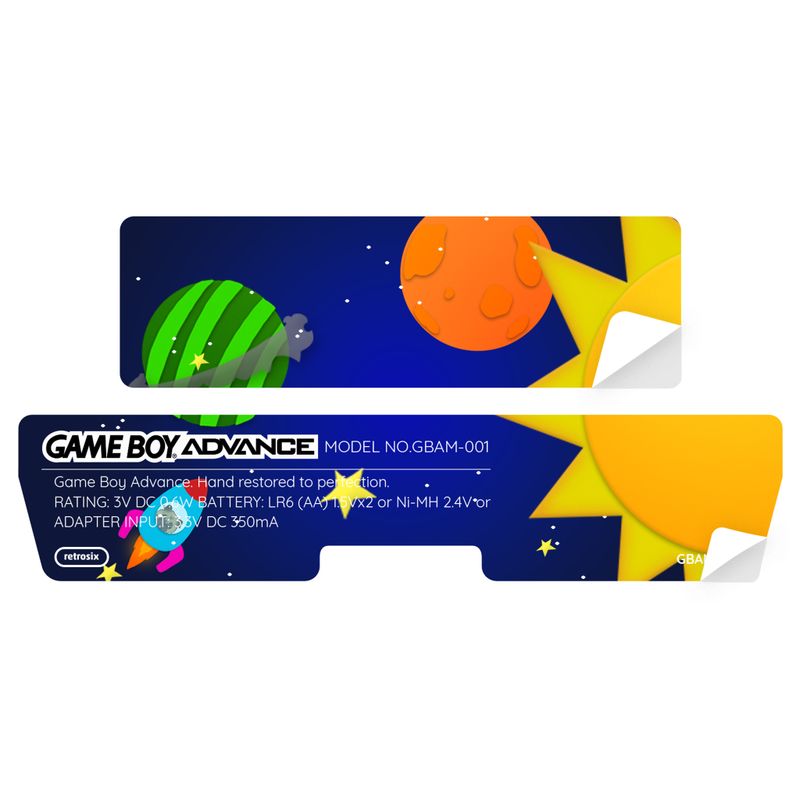 Game Boy Advance Sticker (Space Race)