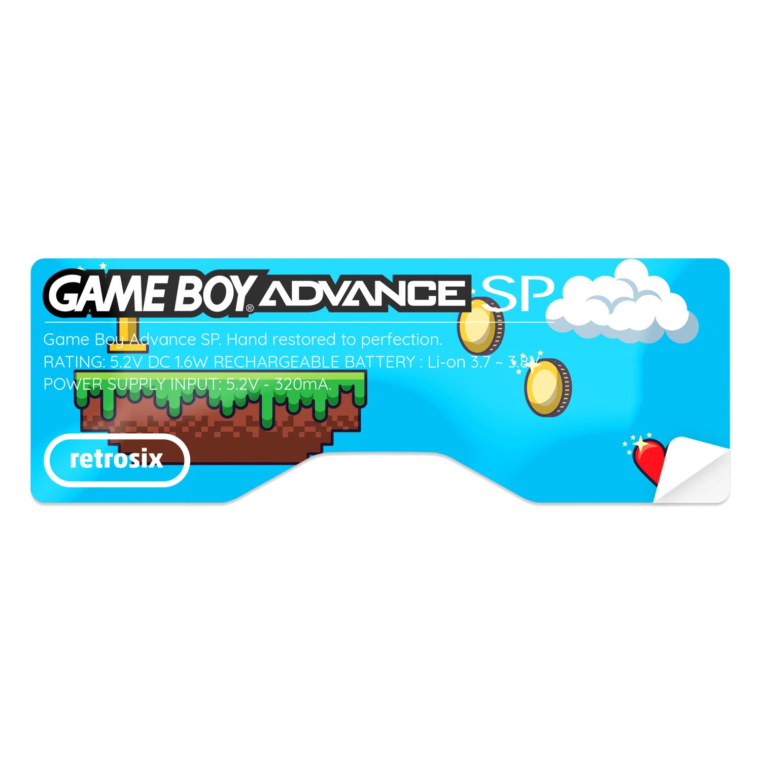 Game Boy Advance Printed SP Sticker (Platformer)