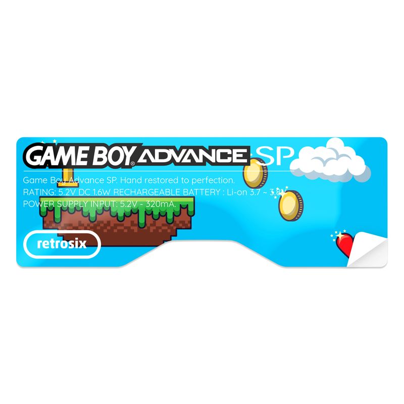 Game Boy Advance Printed SP Sticker (Platformer)