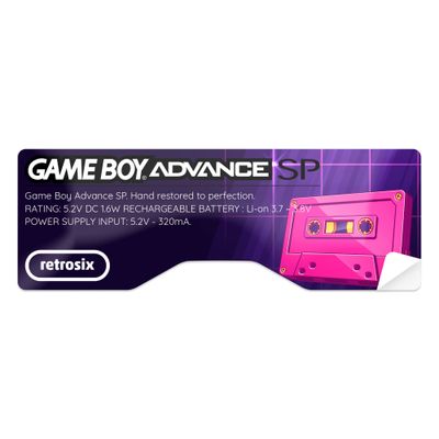 Game Boy Advance Printed SP Sticker (Vaporwave Tape)