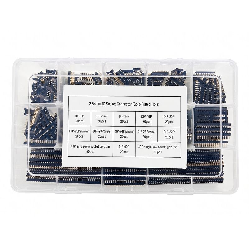 Turned-Pin Gold IC Socket Set