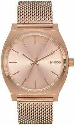 Nixon Time Teller Stainless Steel-Rose Gold Face/Rose Gold Milanese Band