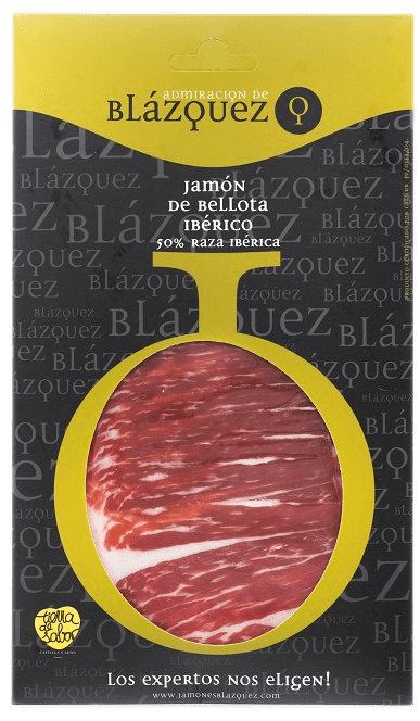 BLÁZQUEZ Jamon Iberico Bellota "Admiración" 100g Hinterschinken masch. geschnitten luftgetrocknet