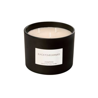 Josephines Candle Glass Triple Wick - Pomegranate