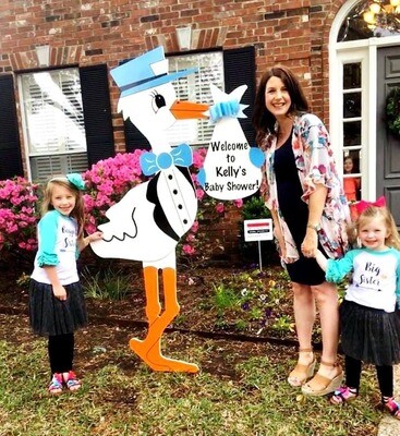 Baby Shower or Gender Reveal Stork Sign Rental