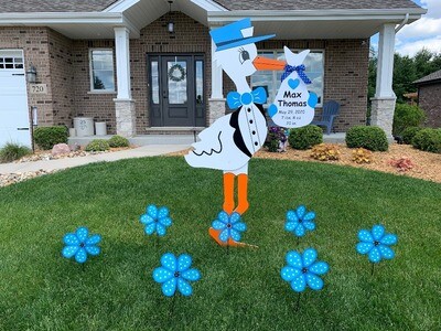 Boy/Girl Baby Stork Sign Rental