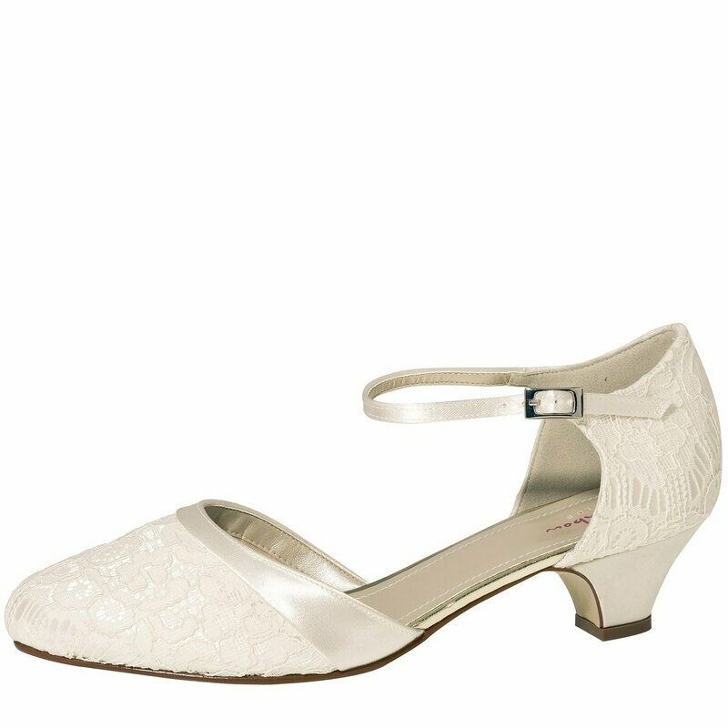 Mickie - Ivory Luxury Lace/Satin, Brautschuh von Elsa Coloured Shoes Mickie - Ivory Luxury Lace/Satin, Brautschuh von Elsa Coloured Shoes