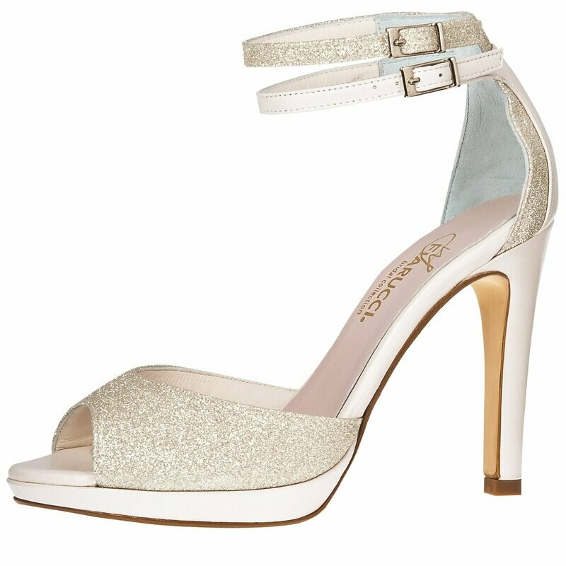 Noralie - Silver Fine Glitter/Perle Leather Noralie - Silver Fine Glitter/Perle Leather