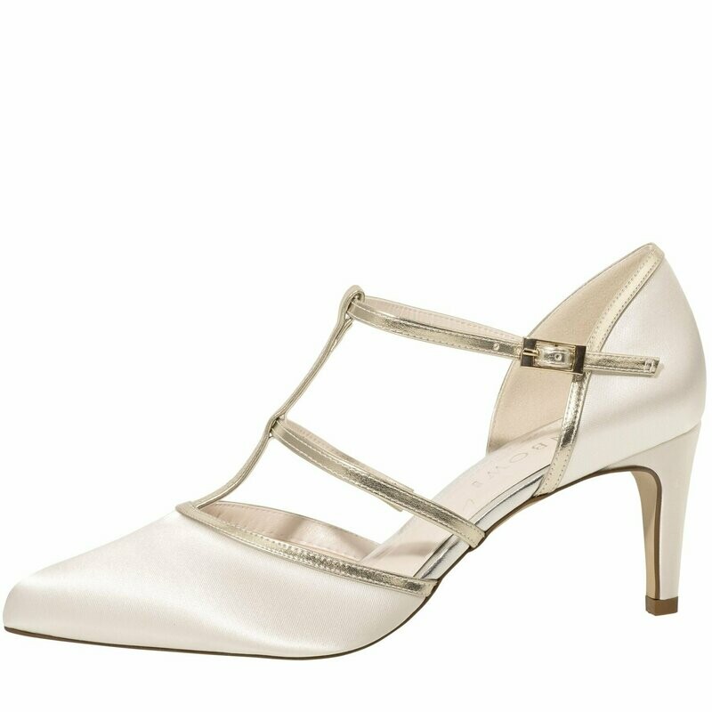 Lindy - Ivory Satin / Gold Lindy - Ivory Satin / Gold