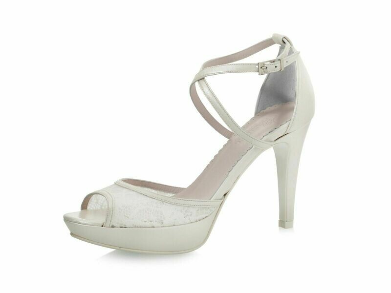 Keshia Perle Lace/Leather, Brautschuh mit hohem Absatz Keshia Perle Lace/Leather, Brautschuh mit hohem Absatz