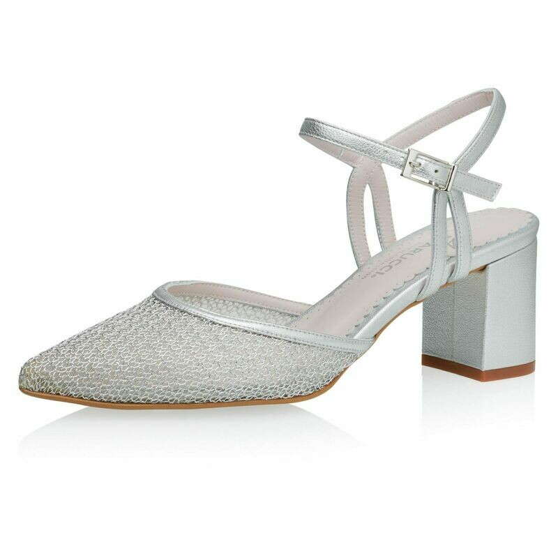 Modischer Brautschau - Aileen - Platino Mesh / Leather, von Elsa Coloured Shoes Modischer Brautschau - Aileen - Platino Mesh / Leather, von Elsa Coloured Shoes