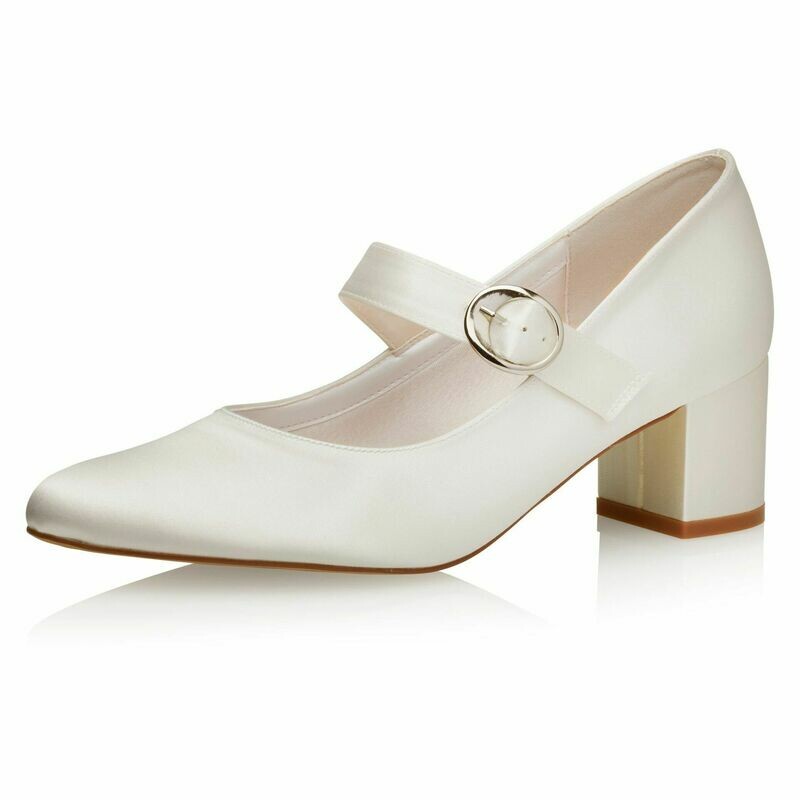 Annemarie Ivory Satin, Brautschuh von Elsa Coloured Shoes Annemarie Ivory Satin, Brautschuh von Elsa Coloured Shoes